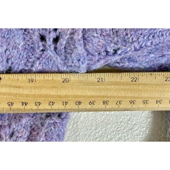 NWOT Lulus Tie Front Wool Blend Cropped Lavender Women's Cardigan Medium - Picture 9 of 9